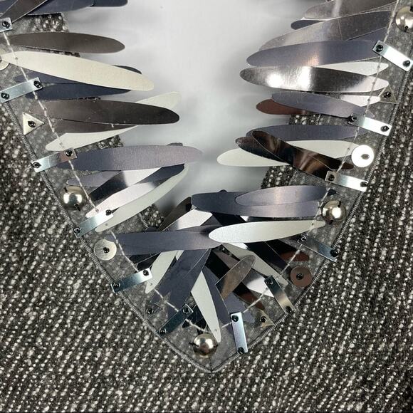 Anna Sui for Target | Metallic Embellished Boucle Tweed Wool Blend Jumper Dress - Picture 6 of 12